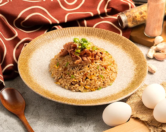 Lamb With Satay Sauce Fried Rice