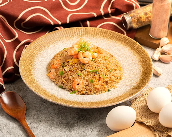 Satay Shrimp Fried Rice With Egg