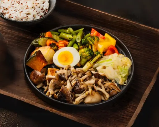 Item03 奶油炒菇餐盒|creamy Stir Fried Mushrooms Rice Box