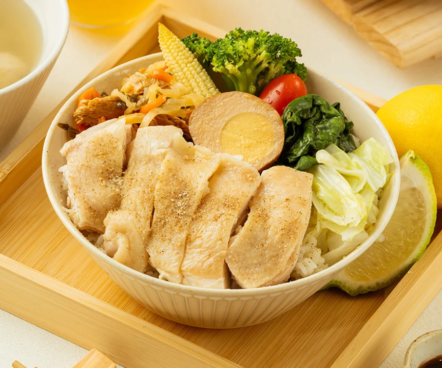 清爽解膩的檸檬椒鹽舒肥雞腿餐盒 新竹美食