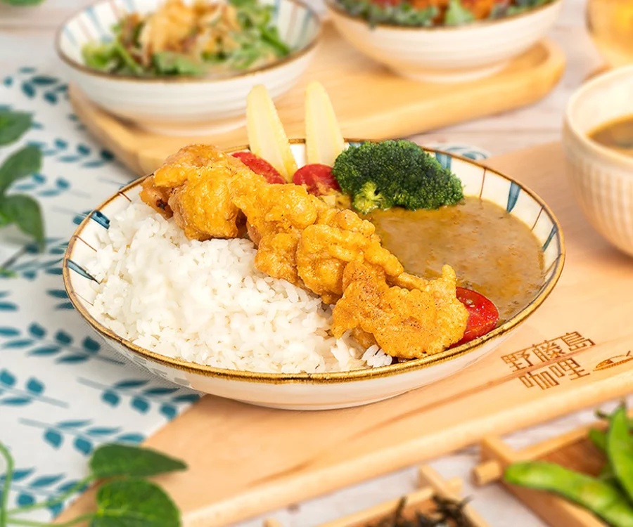 濃郁日式香酥唐揚雞咖哩飯 新竹外送