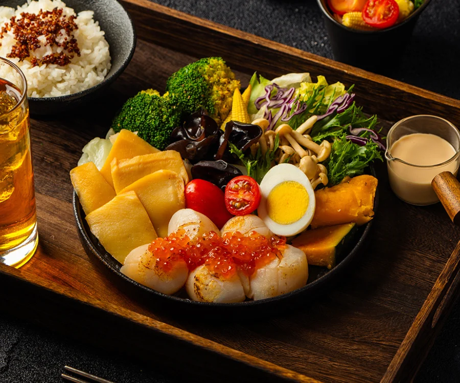 鮮甜q彈的北海道生食級干貝餐盒 新竹健康餐