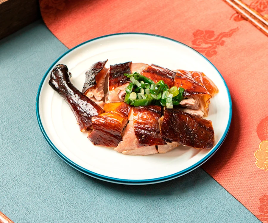 單點原汁鴨腿，肉質鮮嫩多汁 內湖燒臘加菜