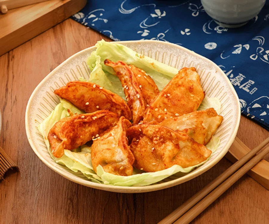 單點金黃酥脆的日式炸餃子六顆 中壢點心