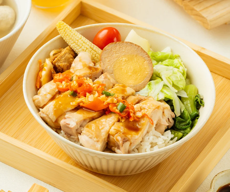 香麻帶勁的蒜香麻辣舒肥雞腿餐盒 新竹推薦