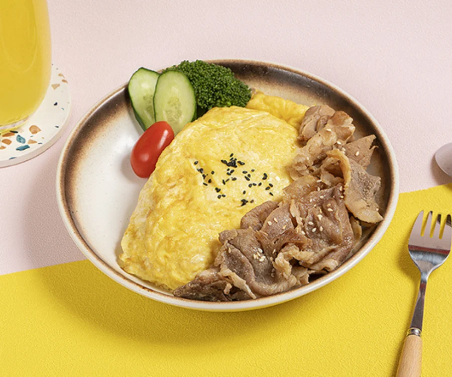 風味十足的壽喜燒豬肉蛋包飯 台中推薦