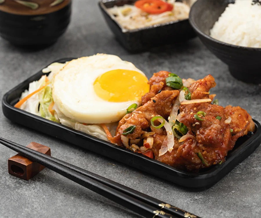 甜辣風味的韓式炸雞便當 新北美食