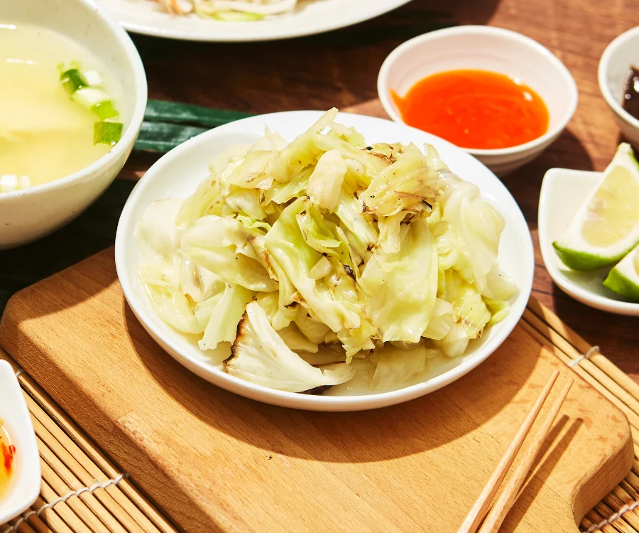 清甜爽脆的燙高麗菜 宜蘭小菜