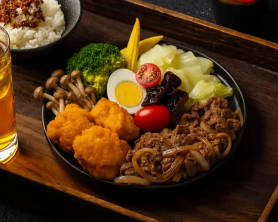 唐揚炸雞壽喜牛五花 新竹健康餐