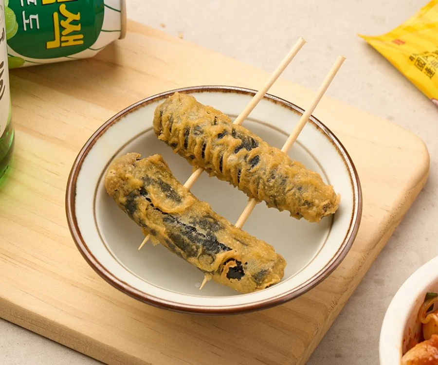 台北飯捲韓式炸冬粉捲外酥內q成串裝盤