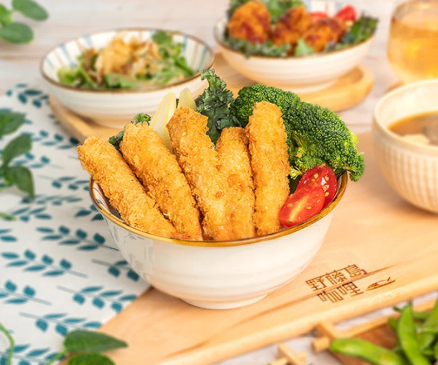 鋪滿五隻黃金炸蝦的豪華壽喜丼 新竹外送