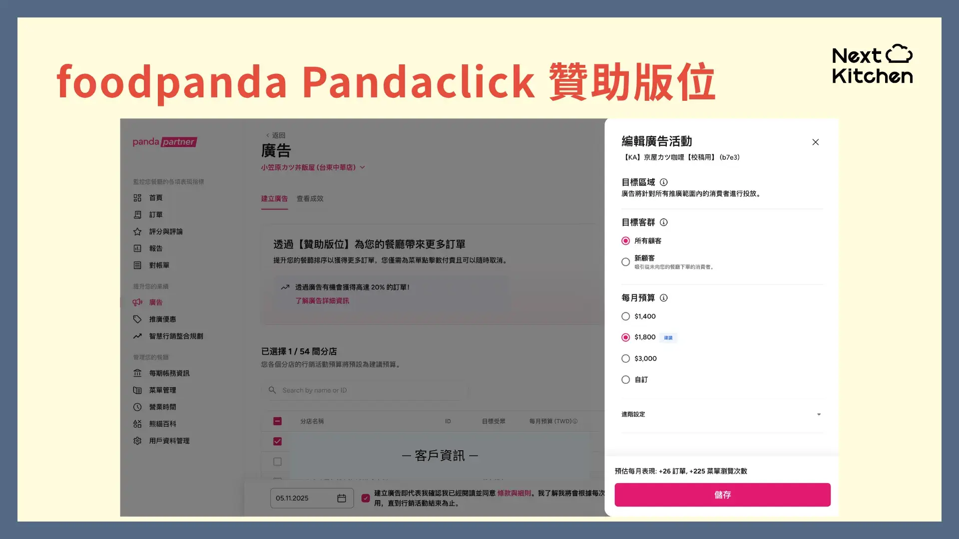 外送平台行銷術：Pandaclick 贊助版位